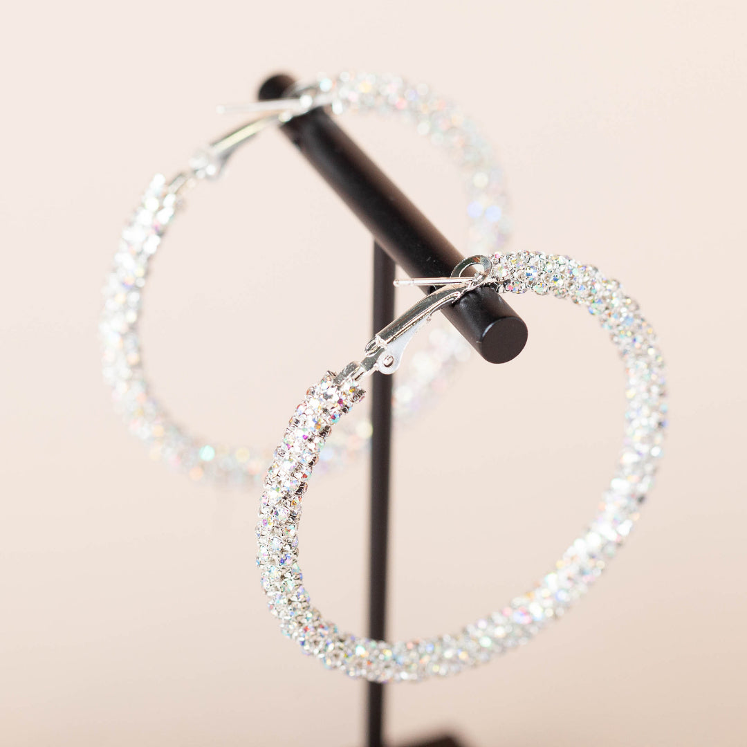 Slim Thick Twankle Hoops - Silver