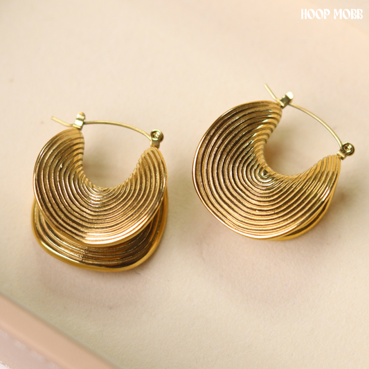 SADDLE HOOPS - GOLD