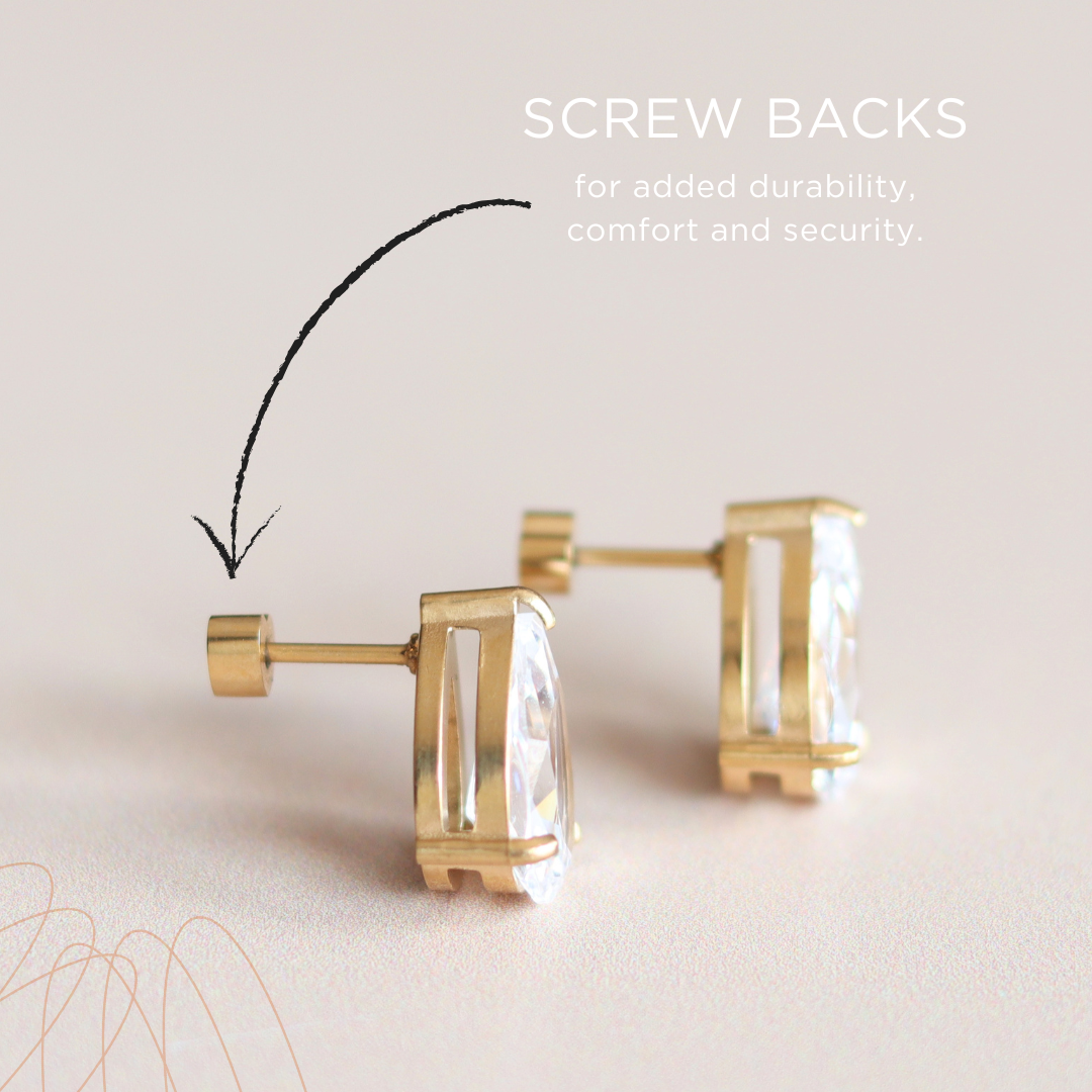 Dot Stud Earrings - 18k Gold Plated