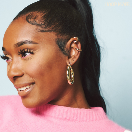 BABY FAT MINI HOOPS - GOLD