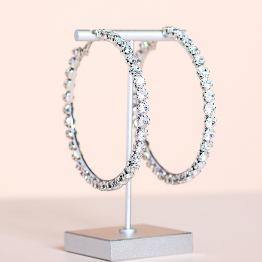 TENNIS HOOPS - LARGE - SILVER