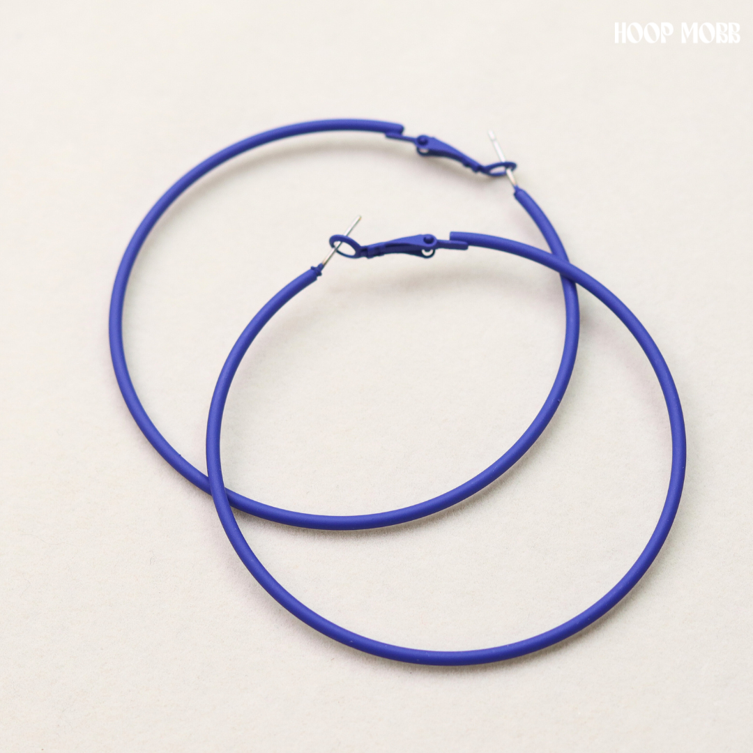 CRAYON HOOPS - NAVY BLUE