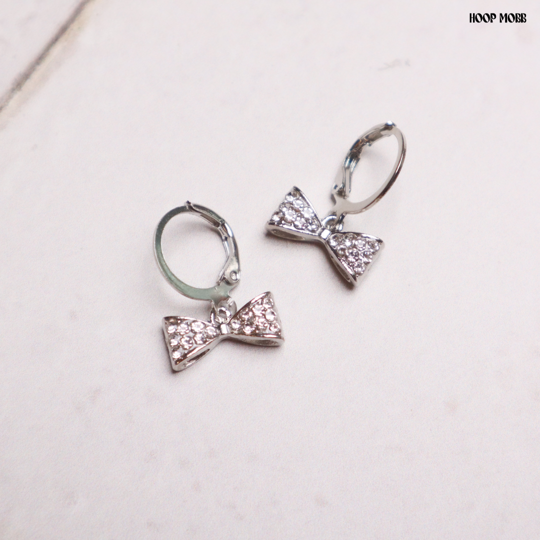 Betty Bow Hoops - Silver