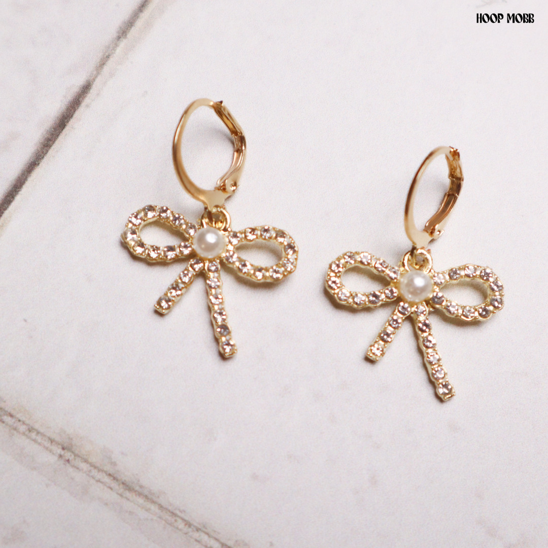 Mini Ribbon Hoops - Gold