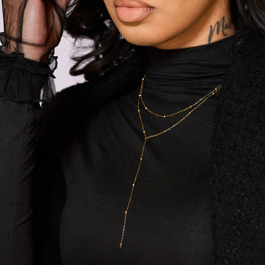 Connect The Dot Necklace - Gold
