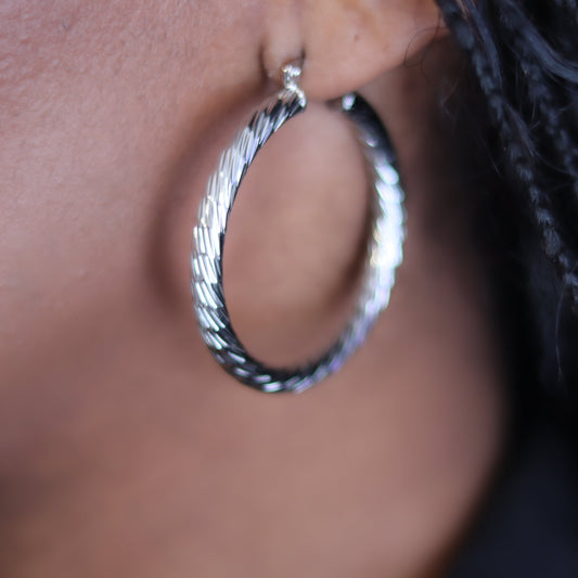 MISS FANCY HOOPS - SILVER