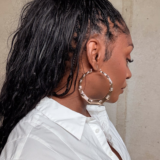 CLASSIC BAMBOO HOOPS - GOLD