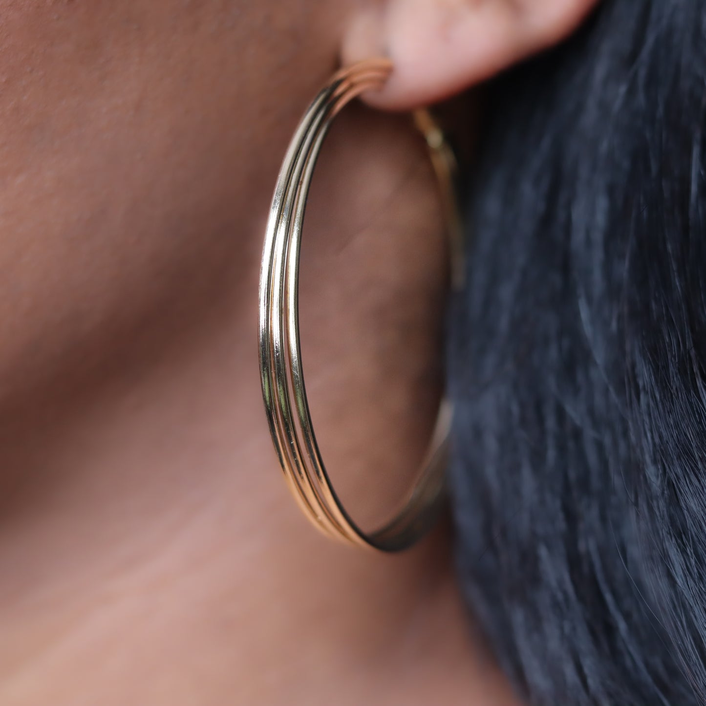 Trip Wire Hoops - Gold