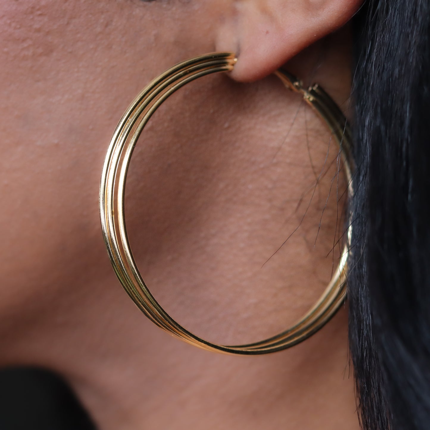 Trip Wire Hoops - Gold