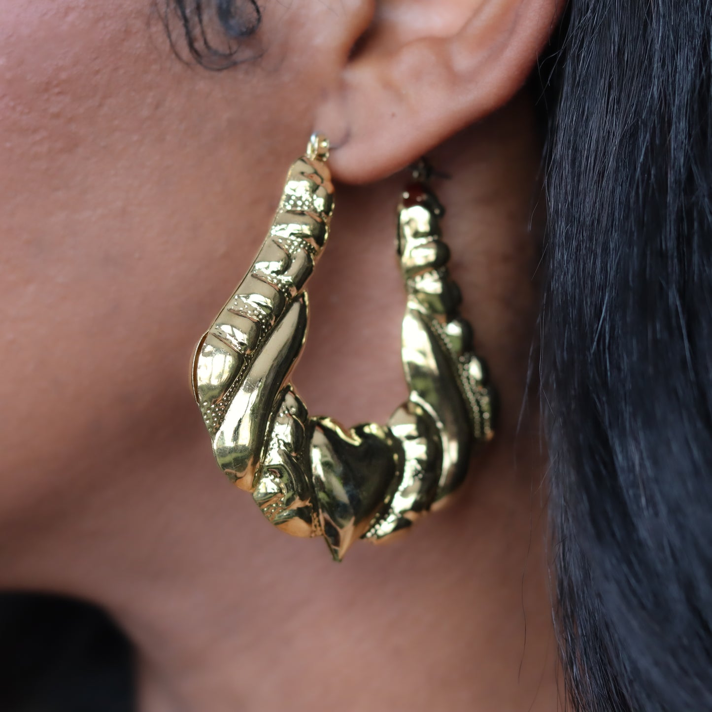 Knock First Hoops - Gold