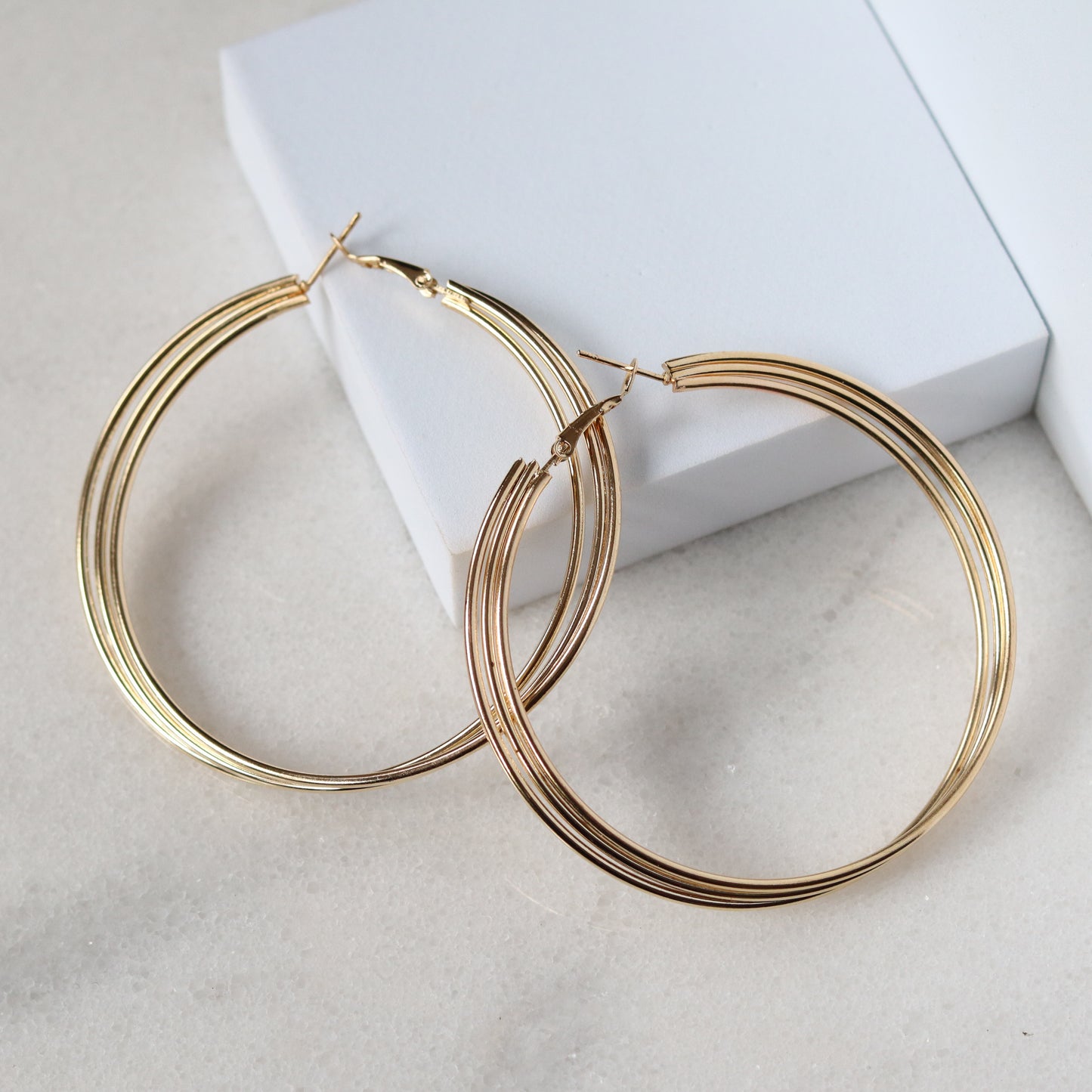 Trip Wire Hoops - Gold