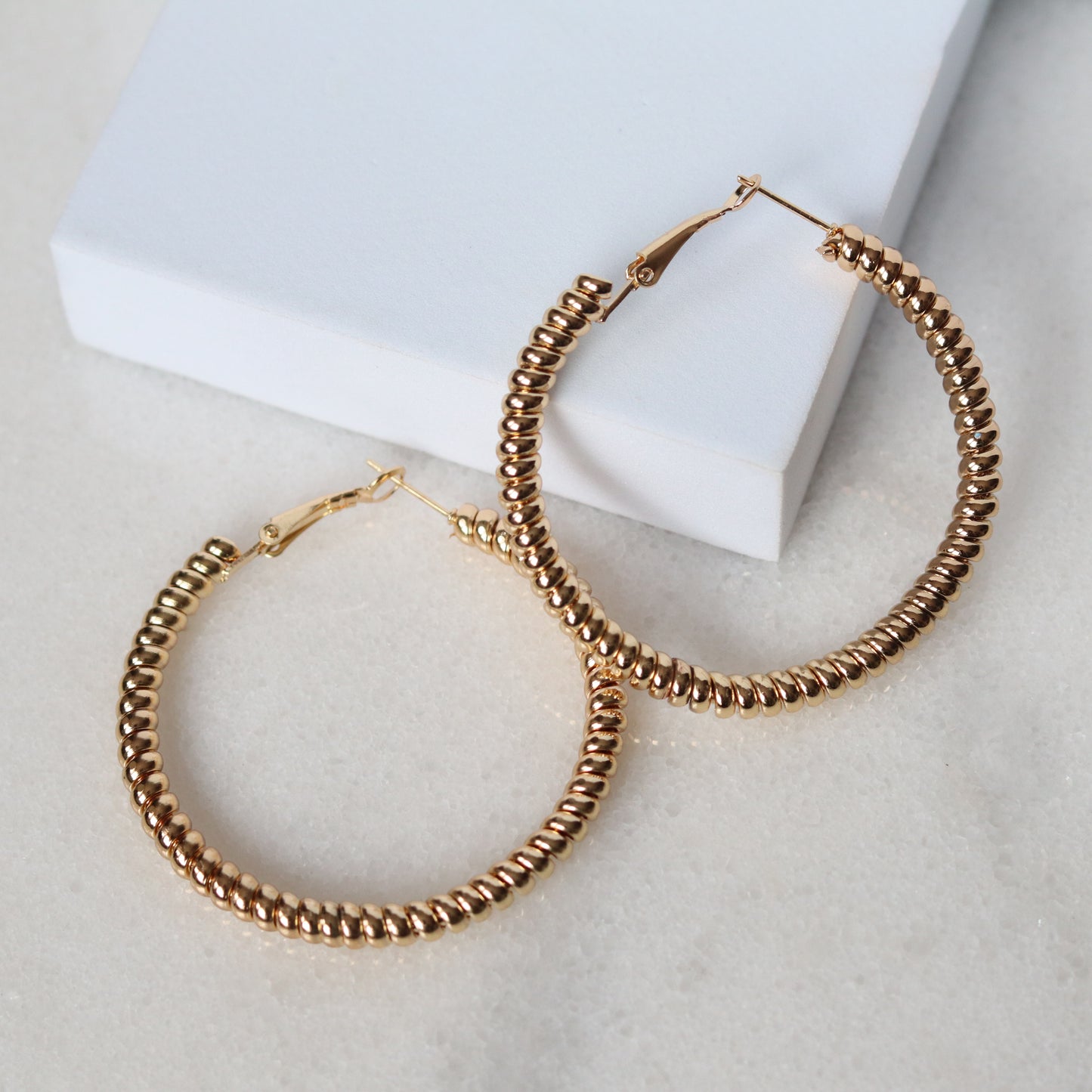 Cord Hoops - Gold