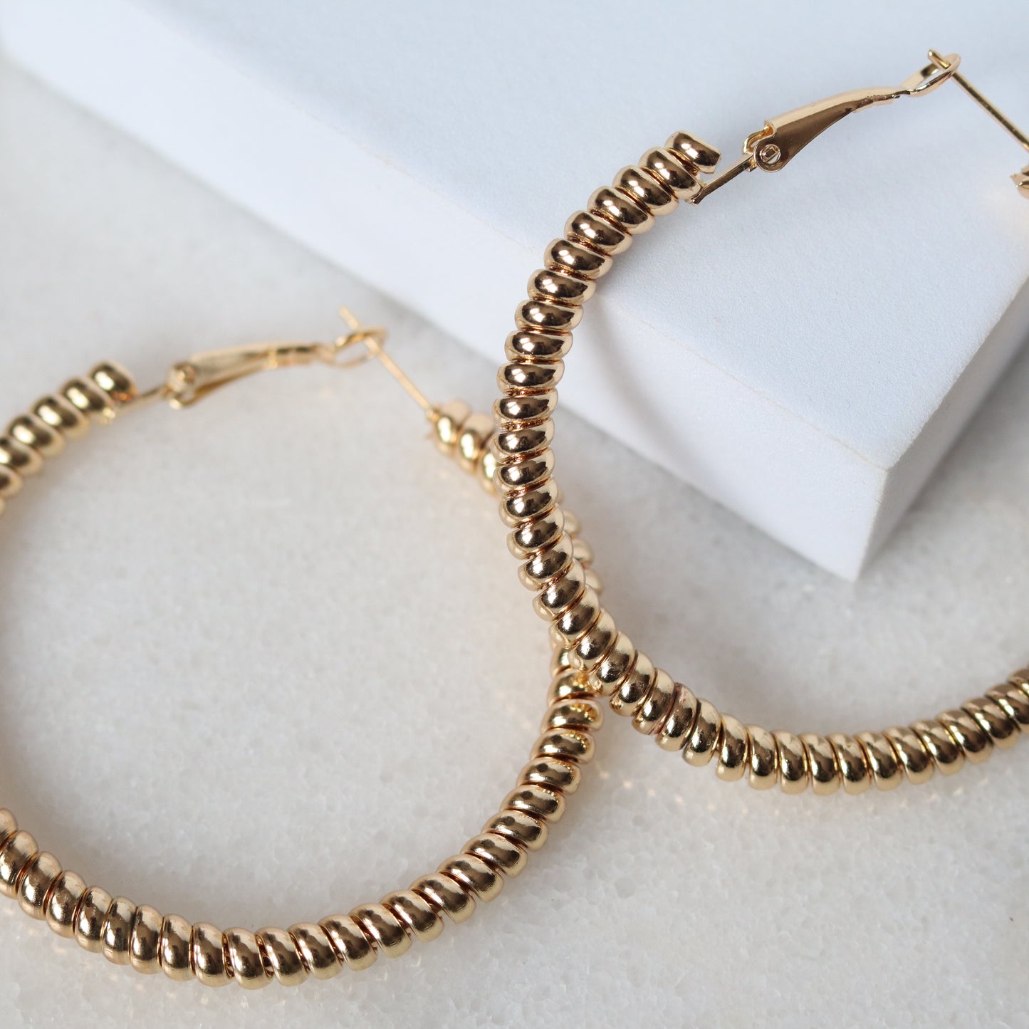 Cord Hoops - Gold