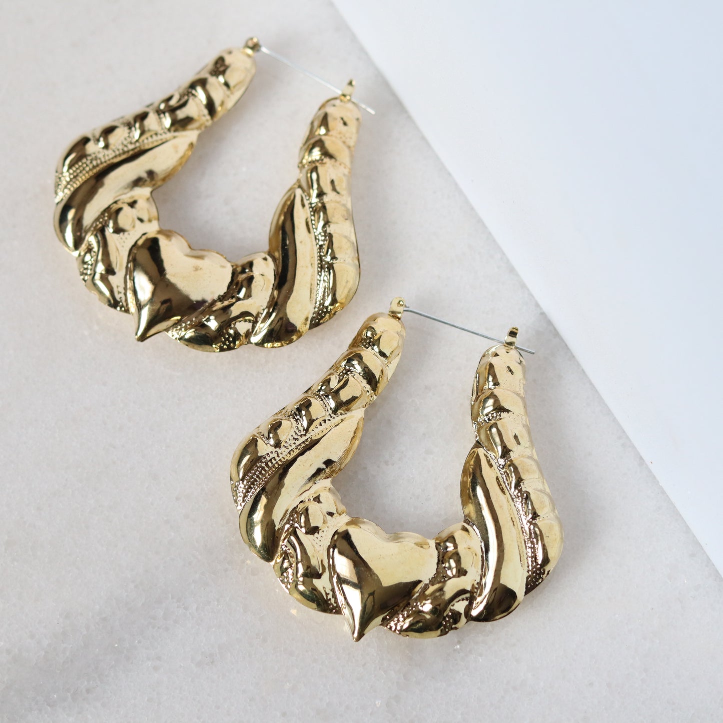 Knock First Hoops - Gold