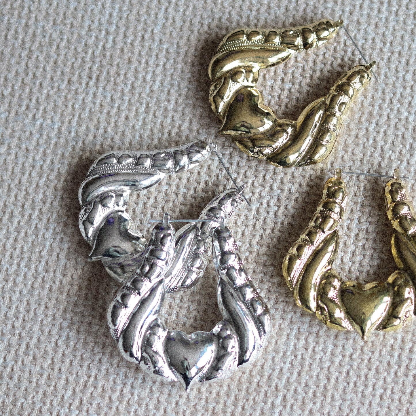 Knock First Hoops - Silver