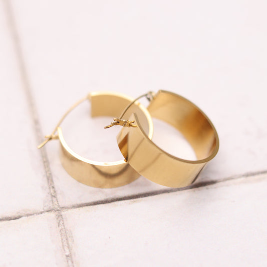 SIMPLE GIRL HOOPS - GOLD - 18K PLATED