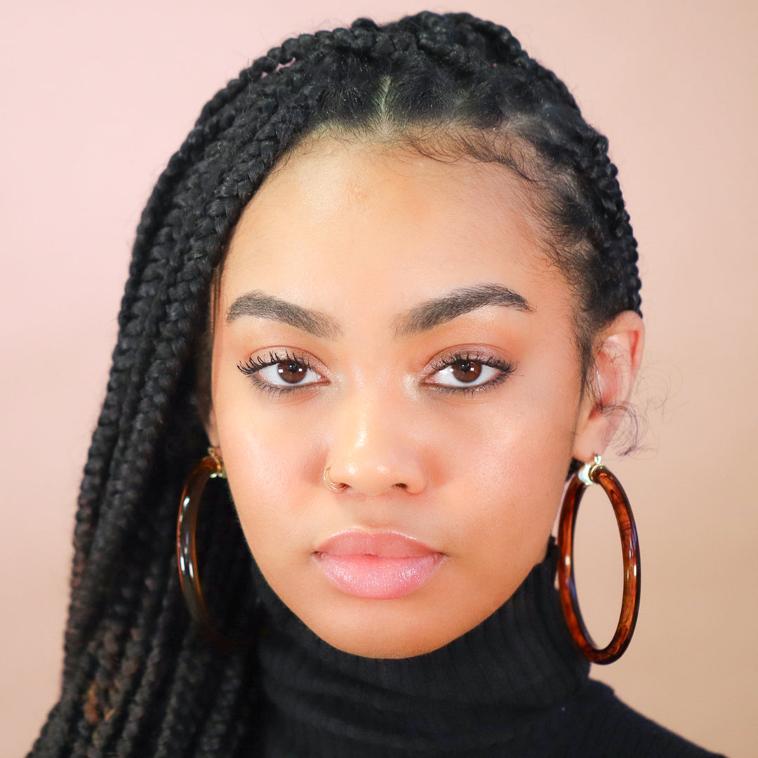 NATURE GIRL HOOPS - BROWN