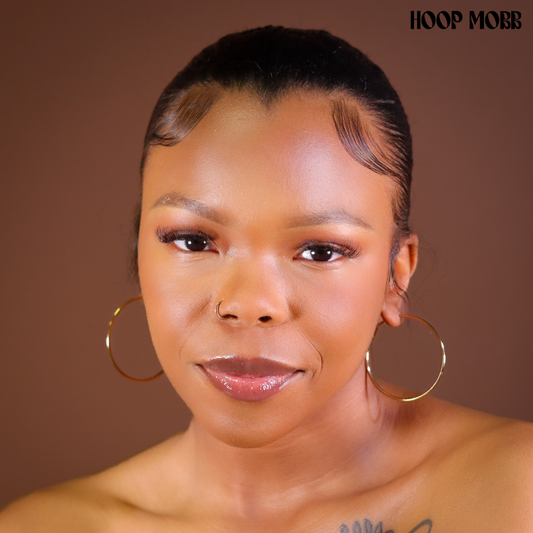 PLAIN JANE HOOPS - GOLD/MEDIUM