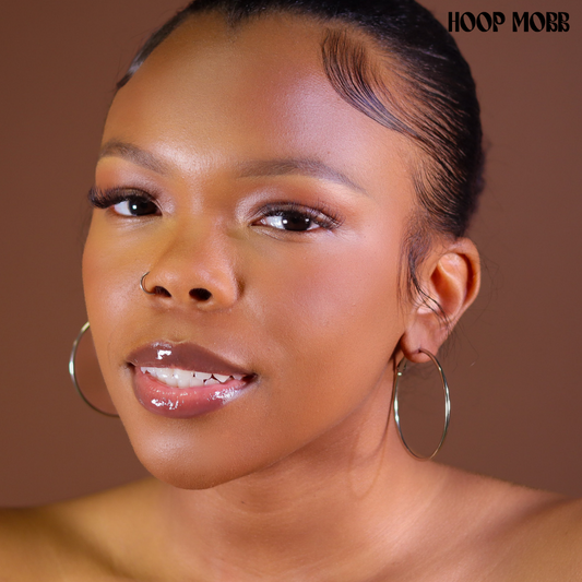 PLAIN JANE HOOPS - SILVER/MEDIUM