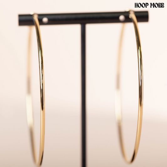 PLAIN JANE HOOPS - LARGE - GOLD