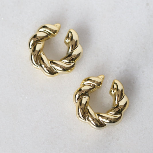 Puff Ear Cuff Set - Gold