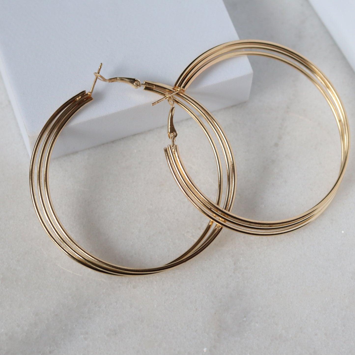 Trip Wire Hoops - Gold