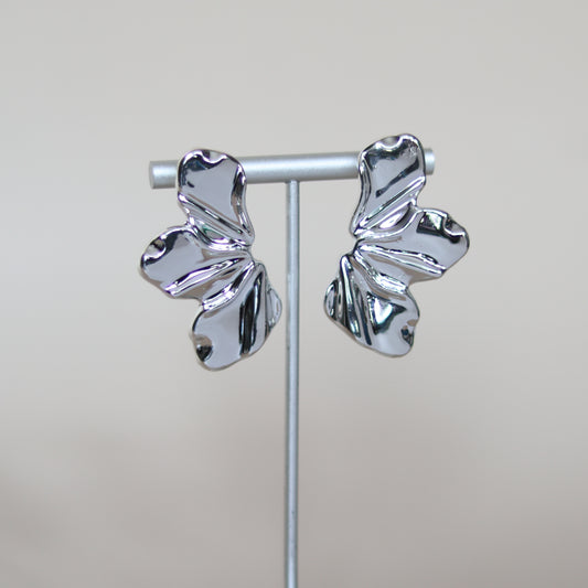 full bloom earrings silver