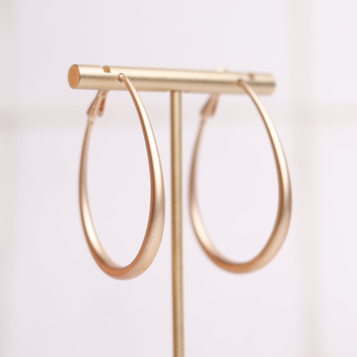 gold dust teardrop hoops small