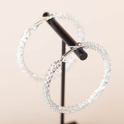 Slim Thick Twankle Hoops - Silver
