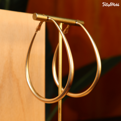 Gold Dust Teardrop Hoops - Small