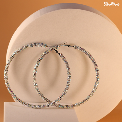 SLIM THICK TWANKLE HOOPS - SILVER/JUMBO