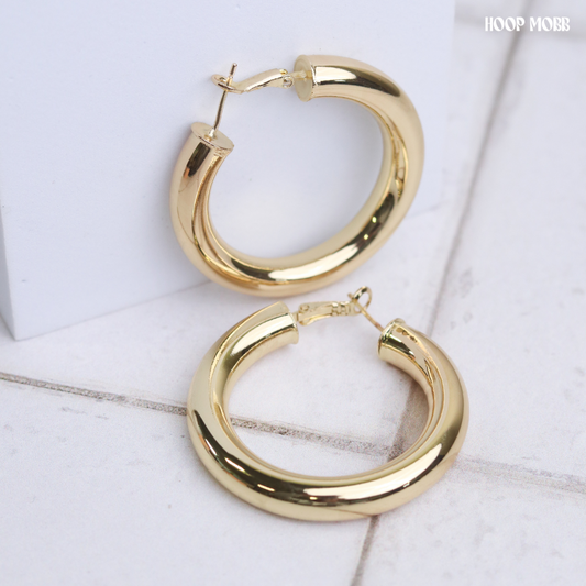 BABY FAT MINI HOOPS - GOLD