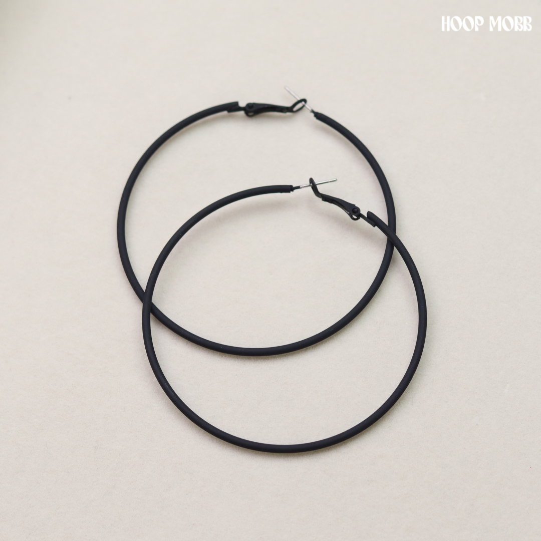 CRAYON HOOPS - BLACK