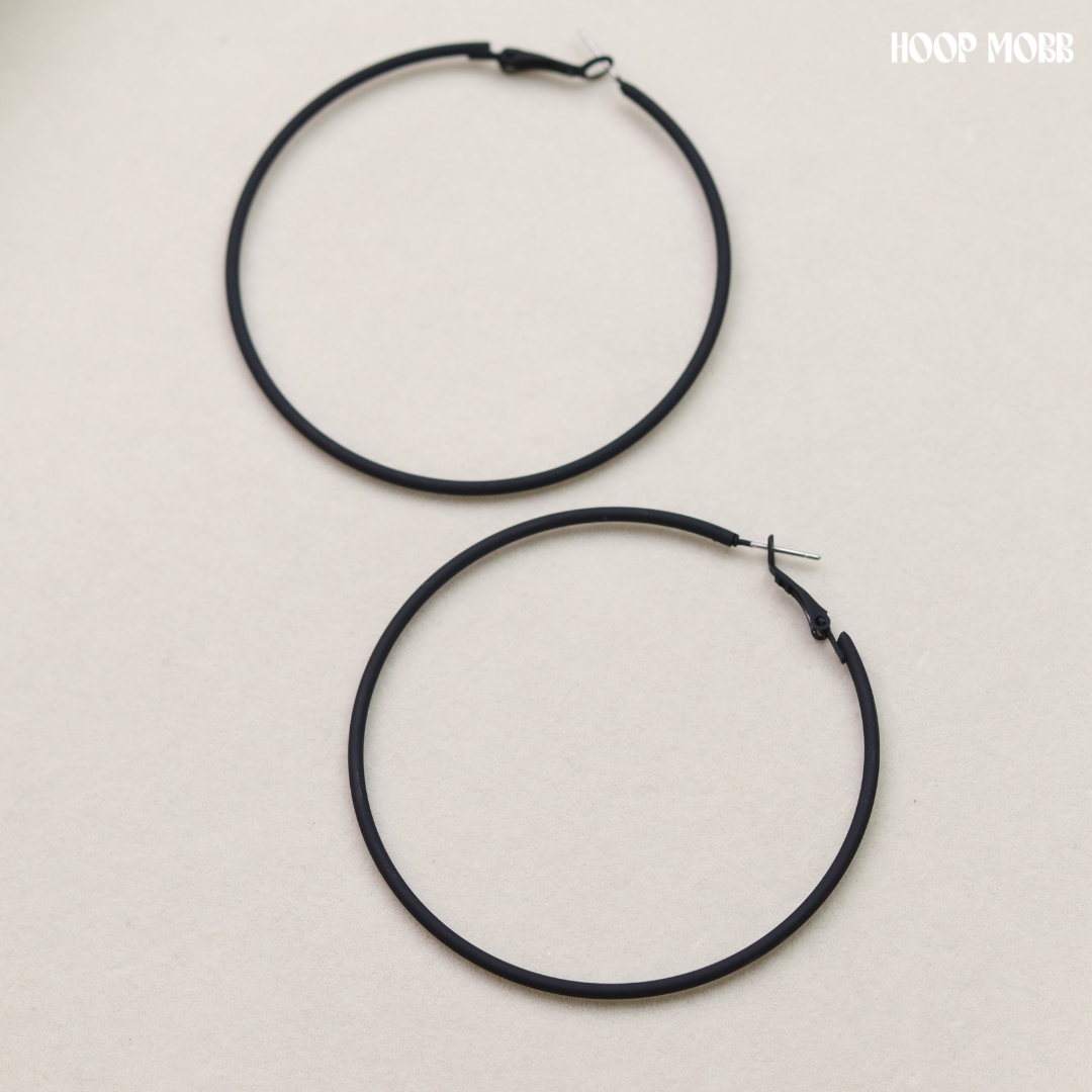 CRAYON HOOPS - BLACK