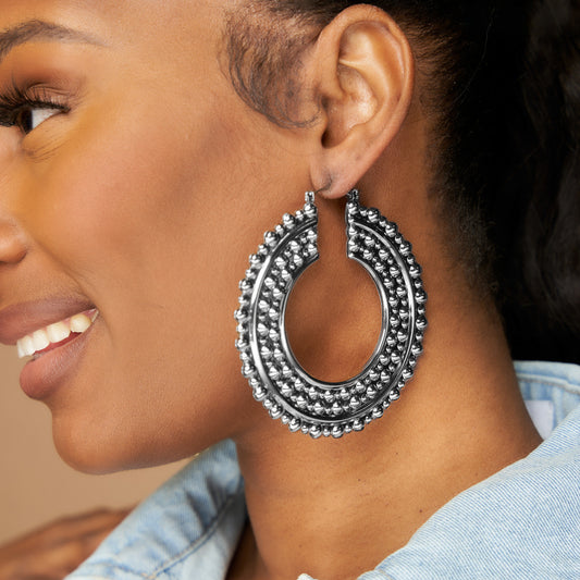 GLADIATOR HOOPS - SILVER
