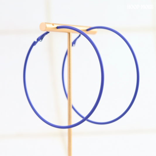 CRAYON HOOPS - NAVY BLUE