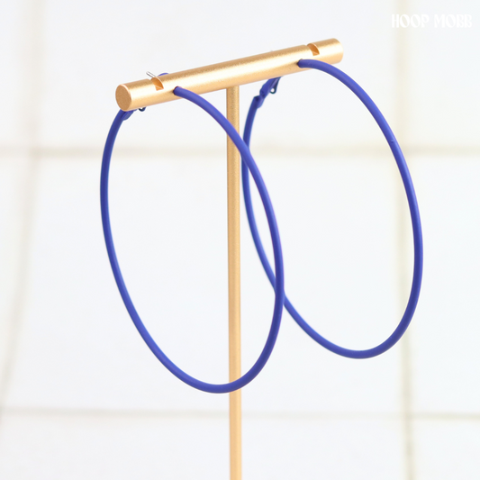 CRAYON HOOPS - NAVY BLUE