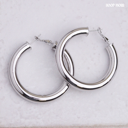 BABY FAT MINI HOOPS - SILVER