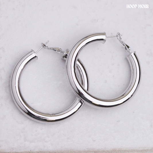 BABY FAT MINI HOOPS - SILVER