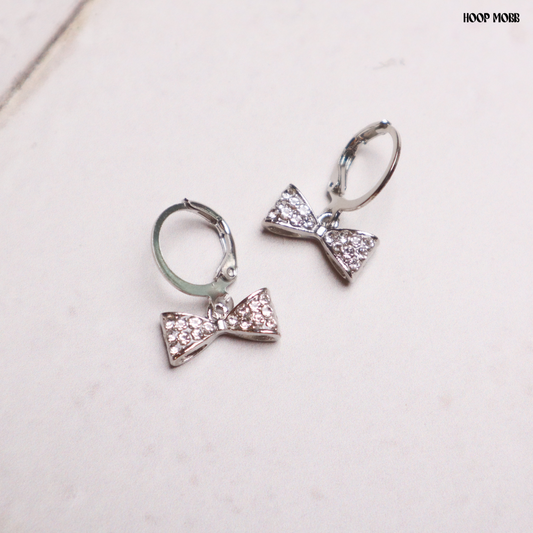 Betty Bow Hoops - Silver