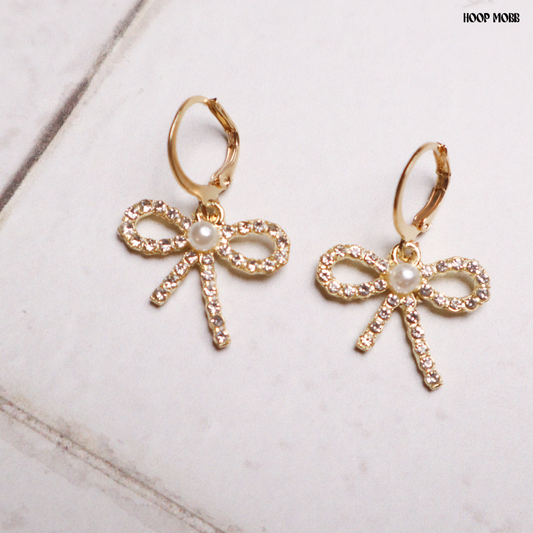 Mini Ribbon Hoops - Gold