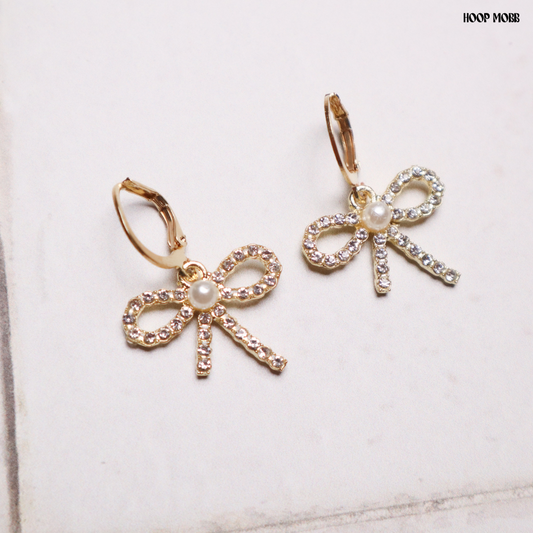 Mini Ribbon Hoops - Gold