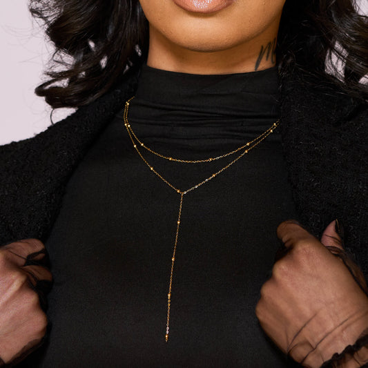 Connect The Dot Necklace - Gold