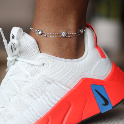 Perfect Timing Anklet - Silver