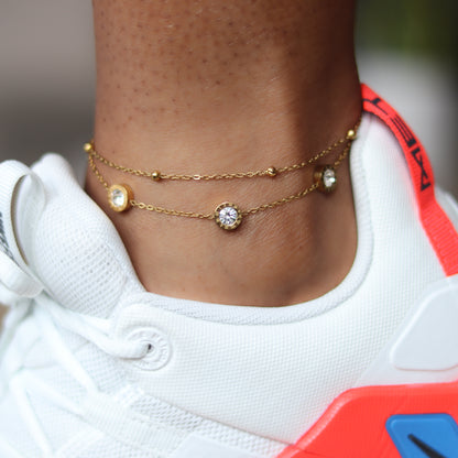 Perfect Timing Anklet - Gold
