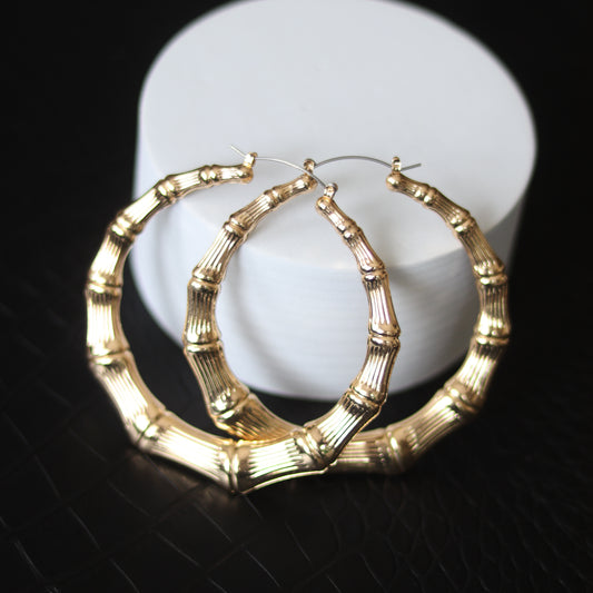 CLASSIC BAMBOO HOOPS - GOLD
