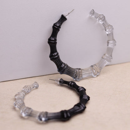 JELLY BAMBOO HOOPS -  BLACK