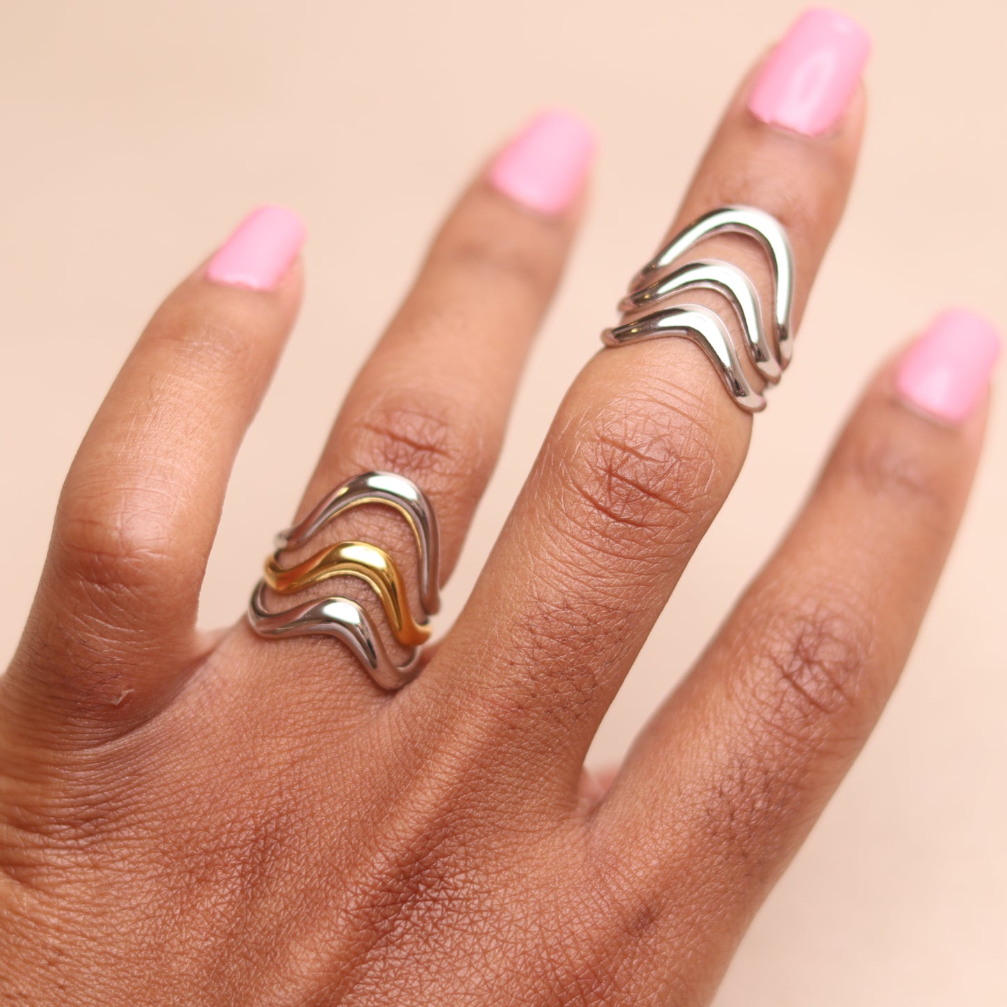 Power Play Ring Set - Two Tone