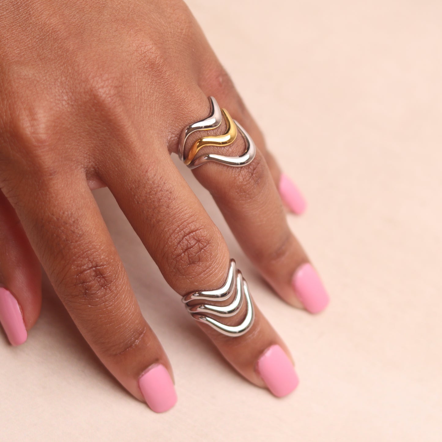 Power Play Ring Set - Two Tone