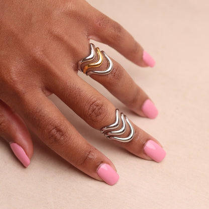 Power Play Ring Set - Two Tone